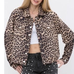 Vocal oversized microsuede denim style jacket